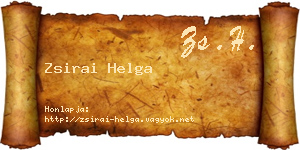 Zsirai Helga névjegykártya